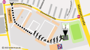 Karte Zugang Training Karate im PSV Berlin